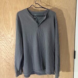 George Charcoal Long Sleeve Henley